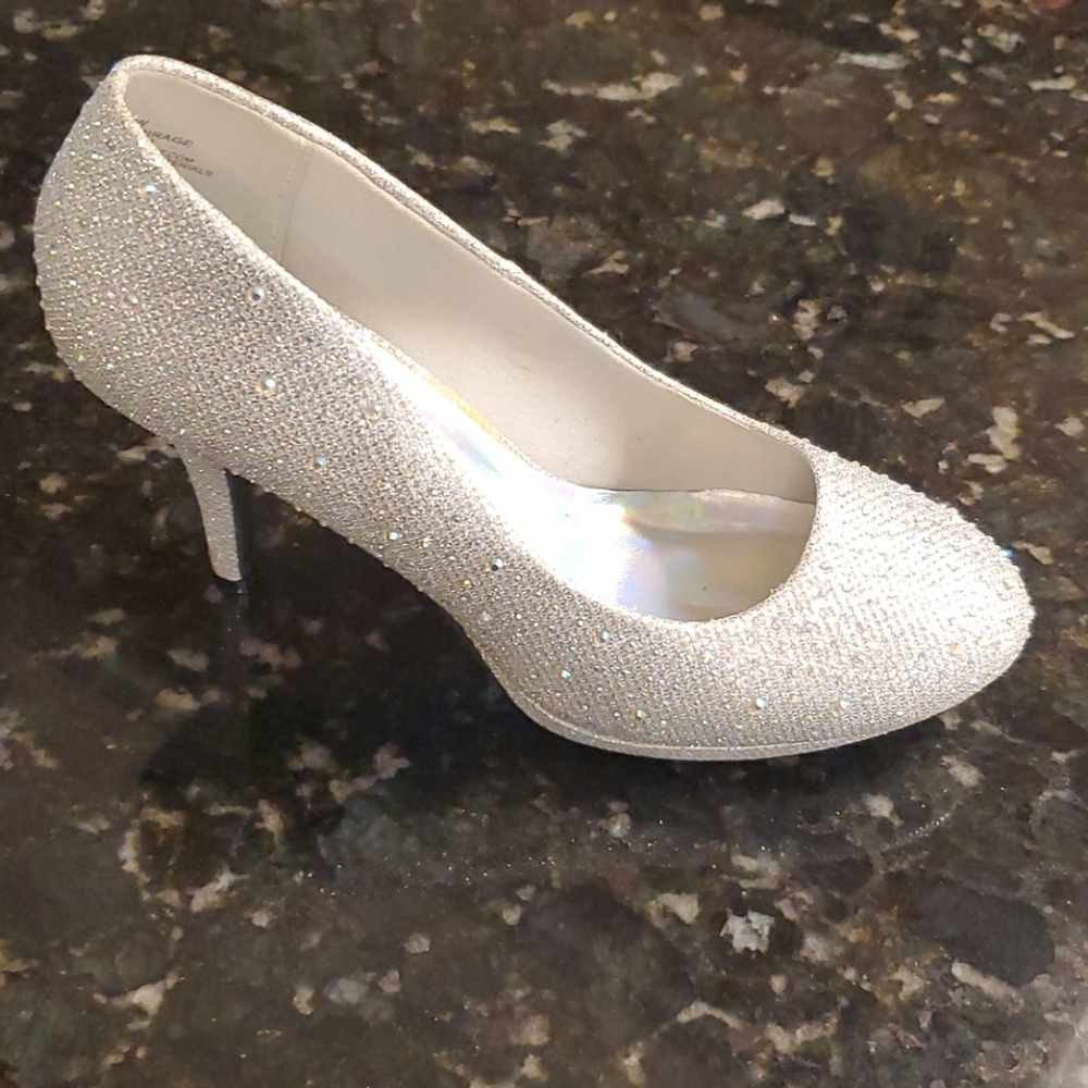 Silver Slipper Heels